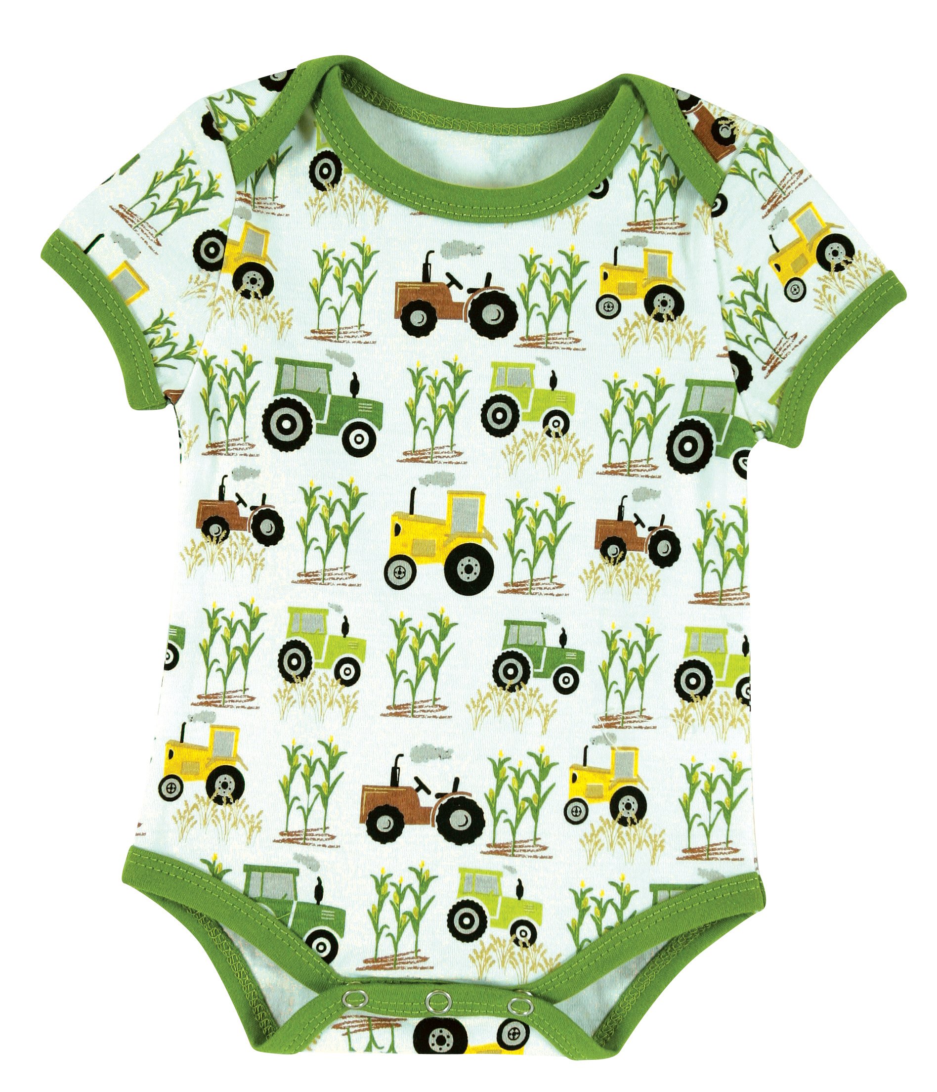 Stephan Baby Snapshirt Style Down On The Farm Tractor Diaper