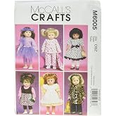McCall's M6005 Outfits and Accessories for 18" Doll Sewing Pattern, One Size