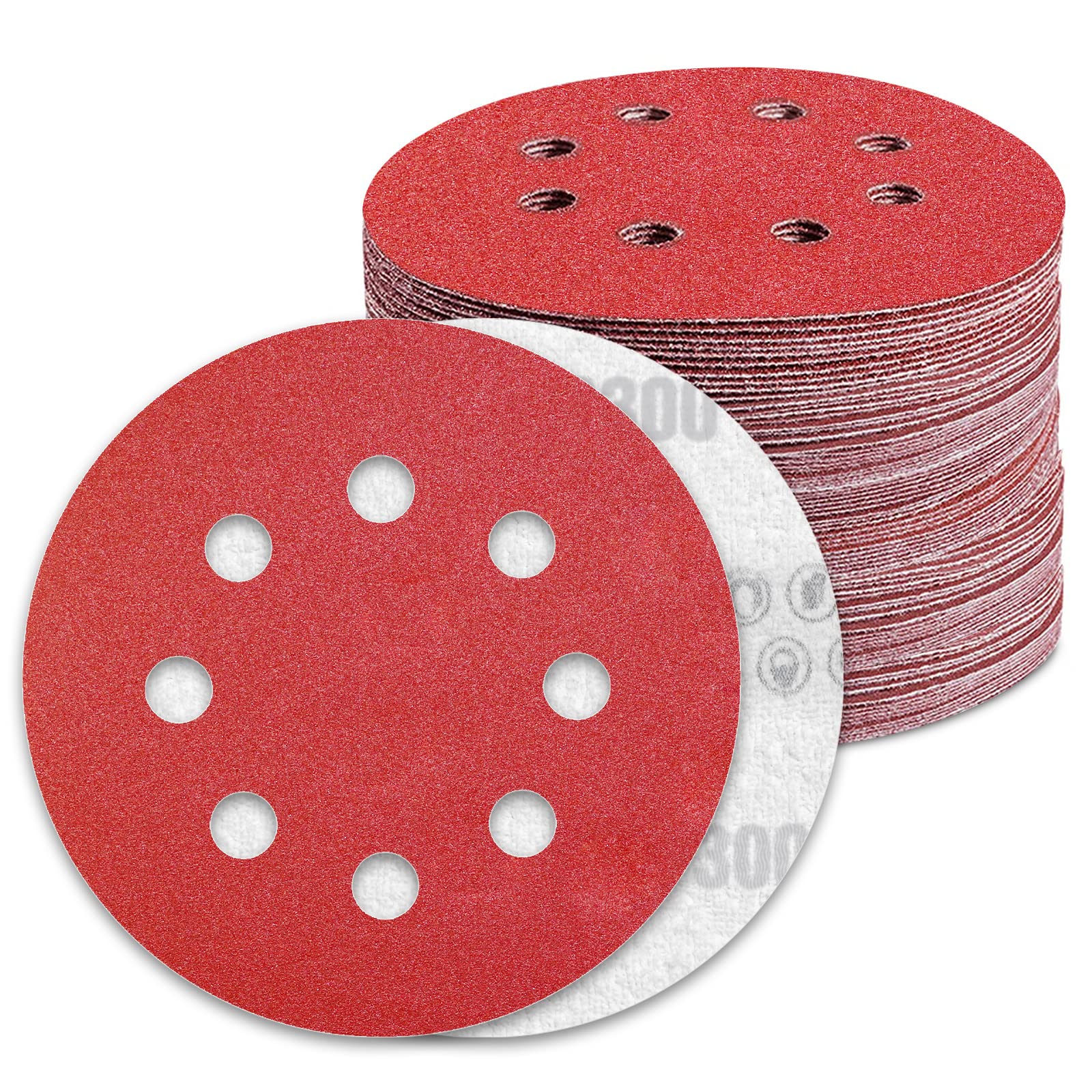 Awutzut 125mm Sanding Discs 320 Grit for 5 inch Discs Pads Hook and Loop Orbital Sander (100PCS) — image 1