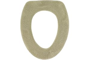 Warm-n-Comfy Soft Toilet Seat Cover - Plush & Thick Fabric Toilet Seat Warmer for Round & Elongated 14x18" Toilet Seats - Reusable, Washable, Easy-Install - Gift-Ready Packaging - Eucalyptus Green