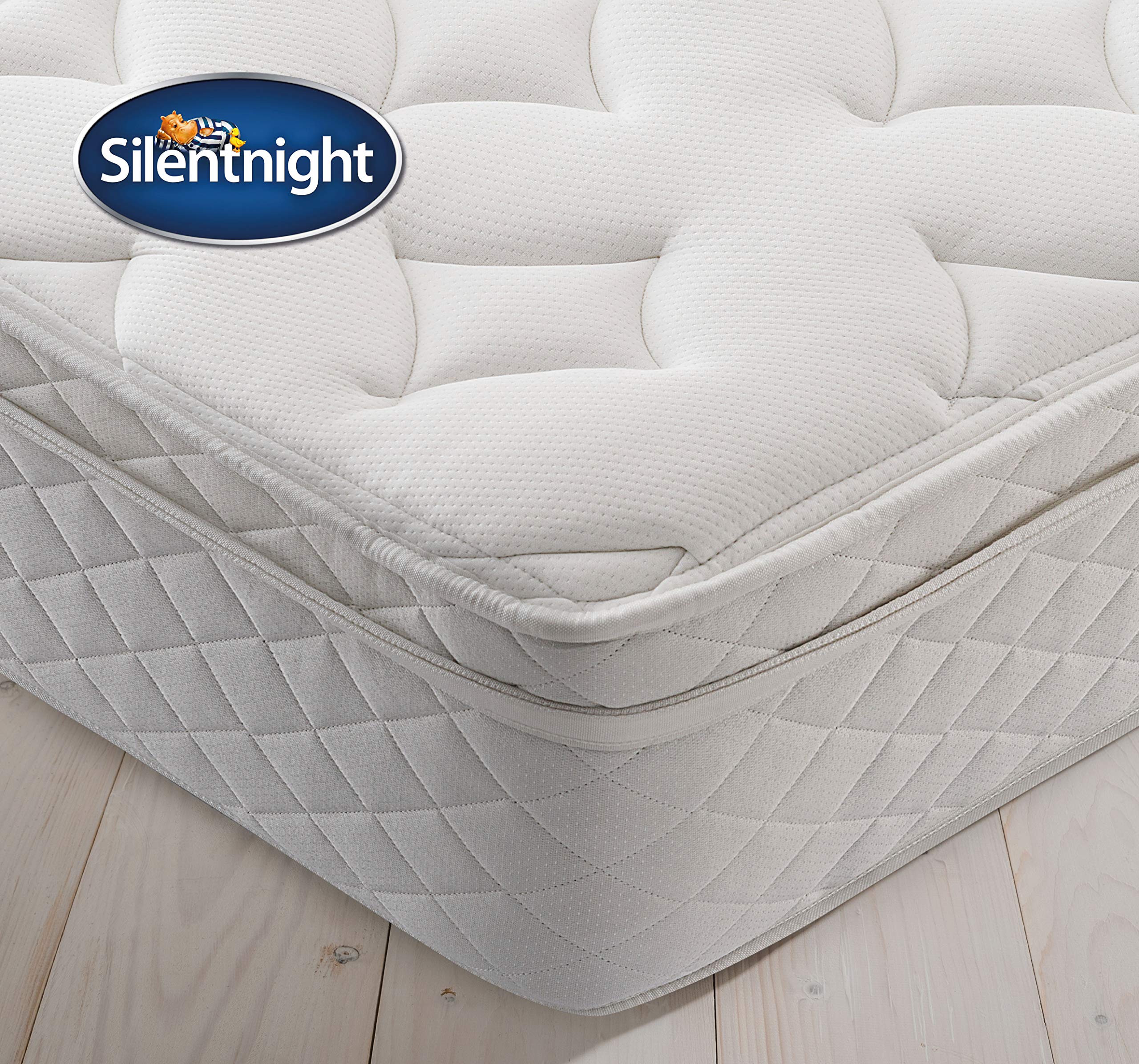 Silentnight Sprung Memory Mattress, Zoned Spring System, Luxury Memory Cushion Top, Quilted Cover, Medium, Double