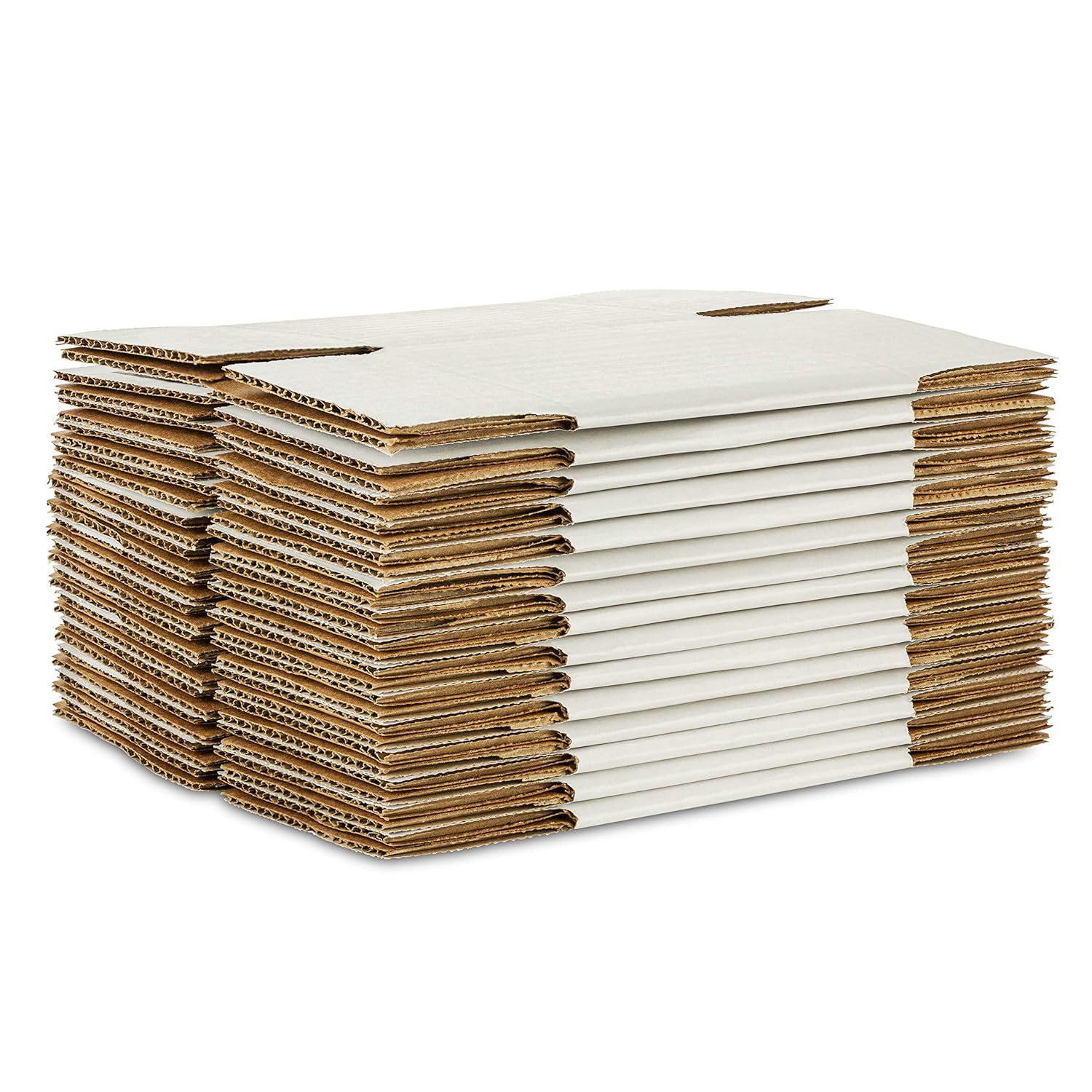Sturdy White Corrugated Cardboard Boxes for Shipping and Mailing Size 4" x 4" x 4" By MT Products (15 Pieces): Home Improvement