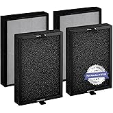 4 Pack Popurure KF250 Filter Replacement Compatible with Kenmore 1200e Series Air Purifier PM2010, Part No. KF250 Filters, with 3-in-1 True H13 HEPA Filters