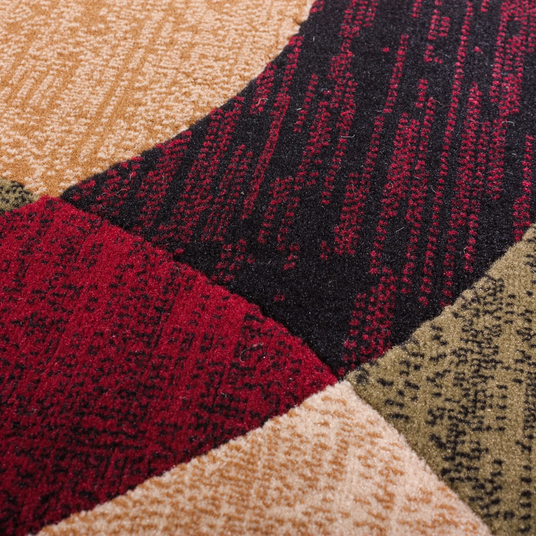 Well Woven Dulcet Bingo Red Modern Geometric Area Rug 5' X 7'2''