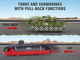 Crelloci Army Toys 18 PCS Submarine Diecast Military Tank Helicopter Playset view 4