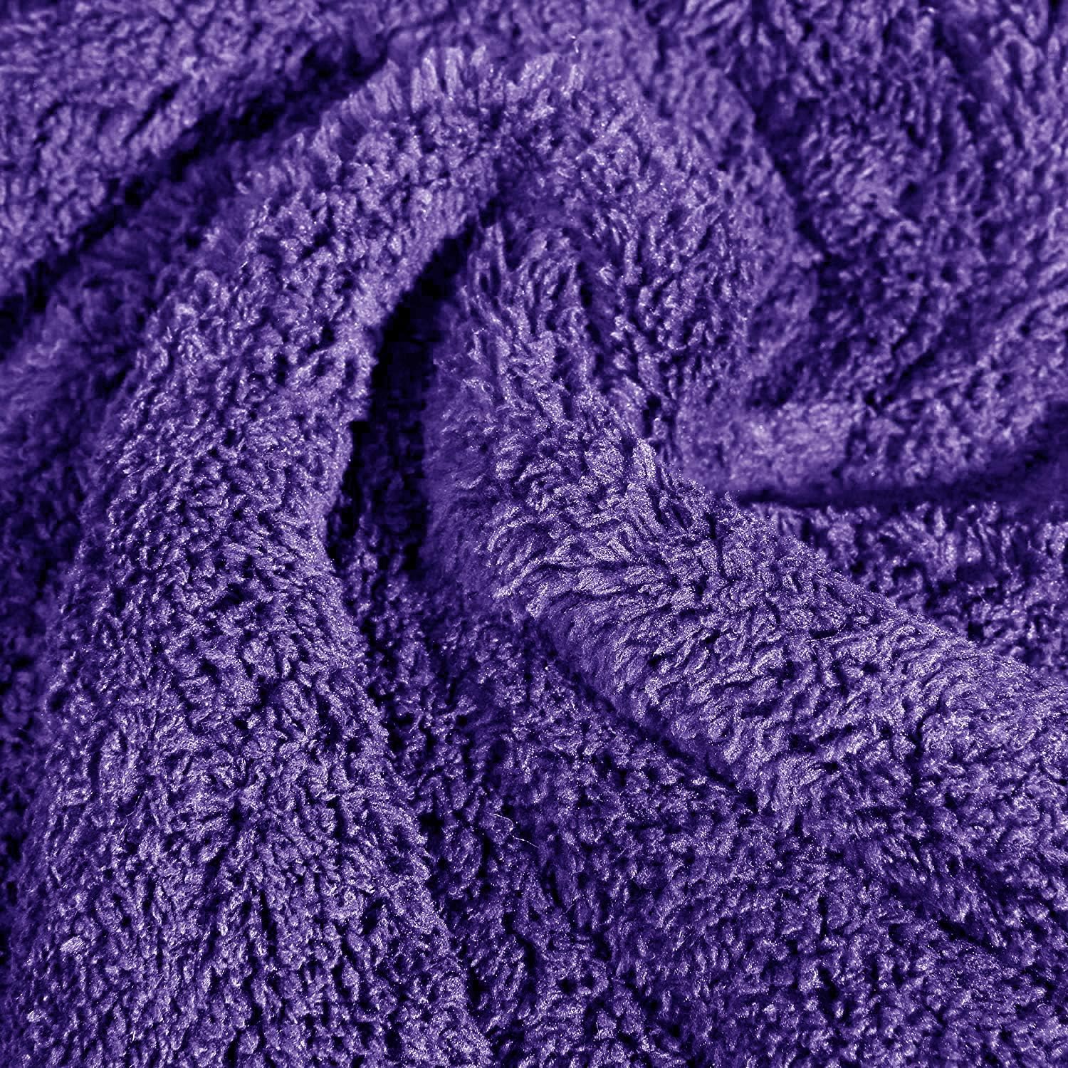 BW&HM Microfibre Auto drying Cloths Car cleaning cloth Super Absorbent 40 x 40 cm 5 Pack Purple - Image 3