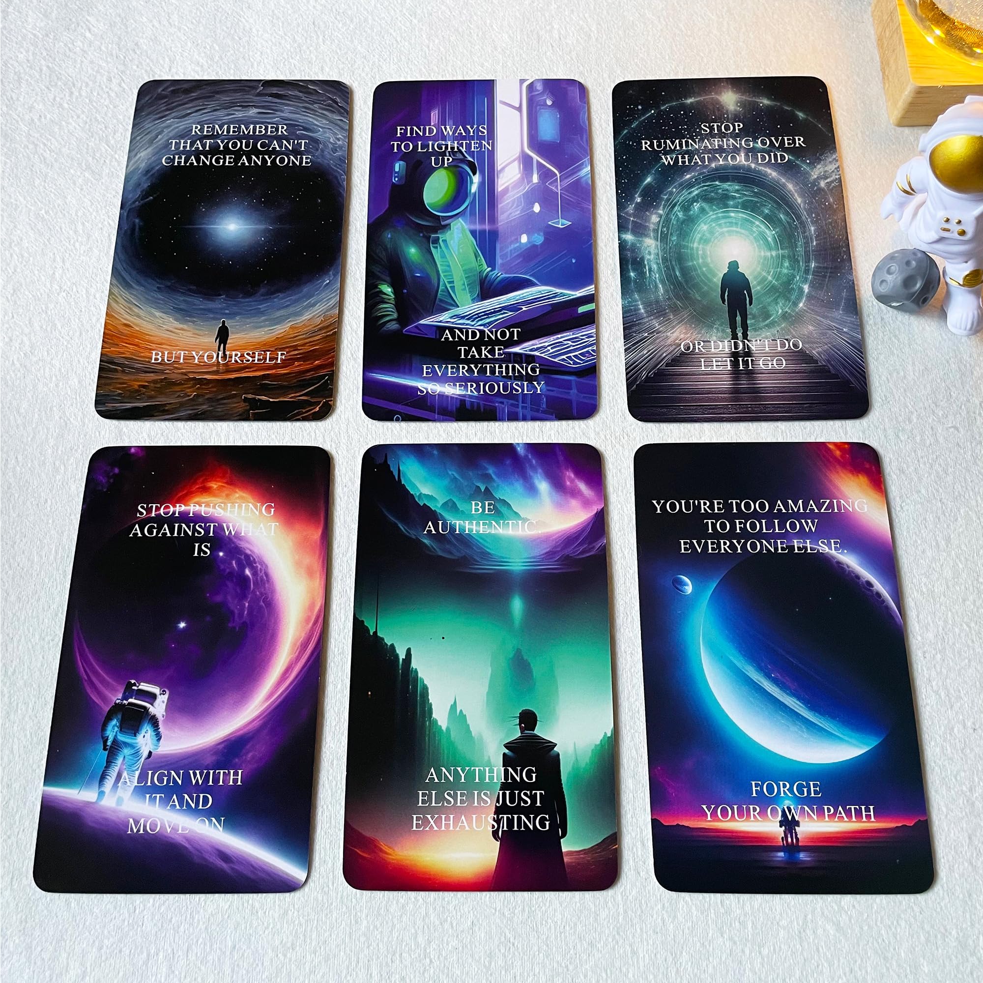 Qcsdckot Higher Self Messages Oracle Deck, Cosmic Oracle Cards, Positive Affirmations Cards Help You Create Your Best Life