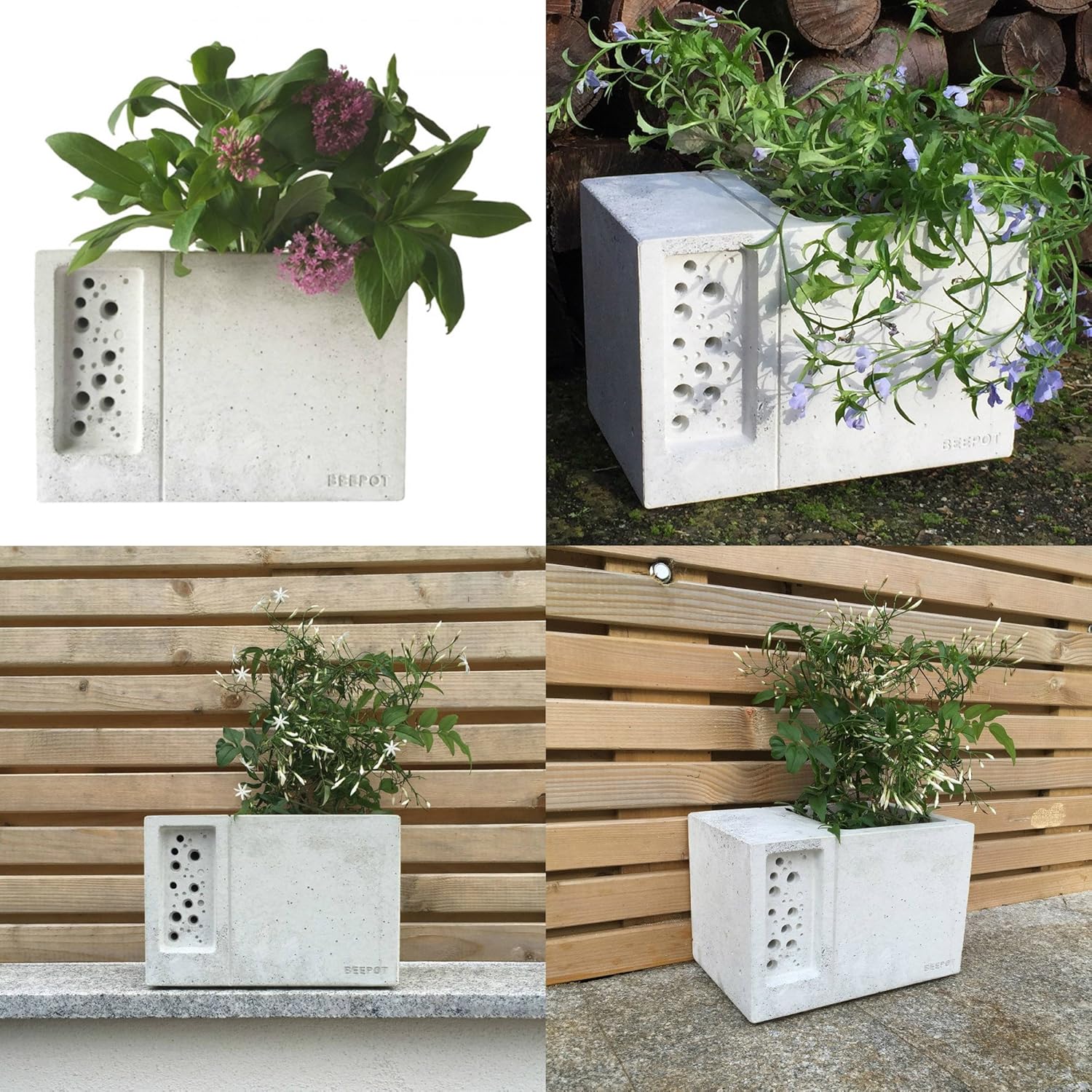 beepot Flower Pot nido Hotel abejas Colmena Casa: Amazon.es: Jardín