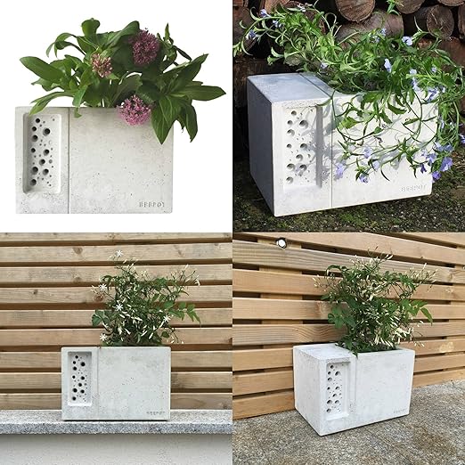 beepot Flower Pot nido Hotel abejas Colmena Casa: Amazon.es: Jardín