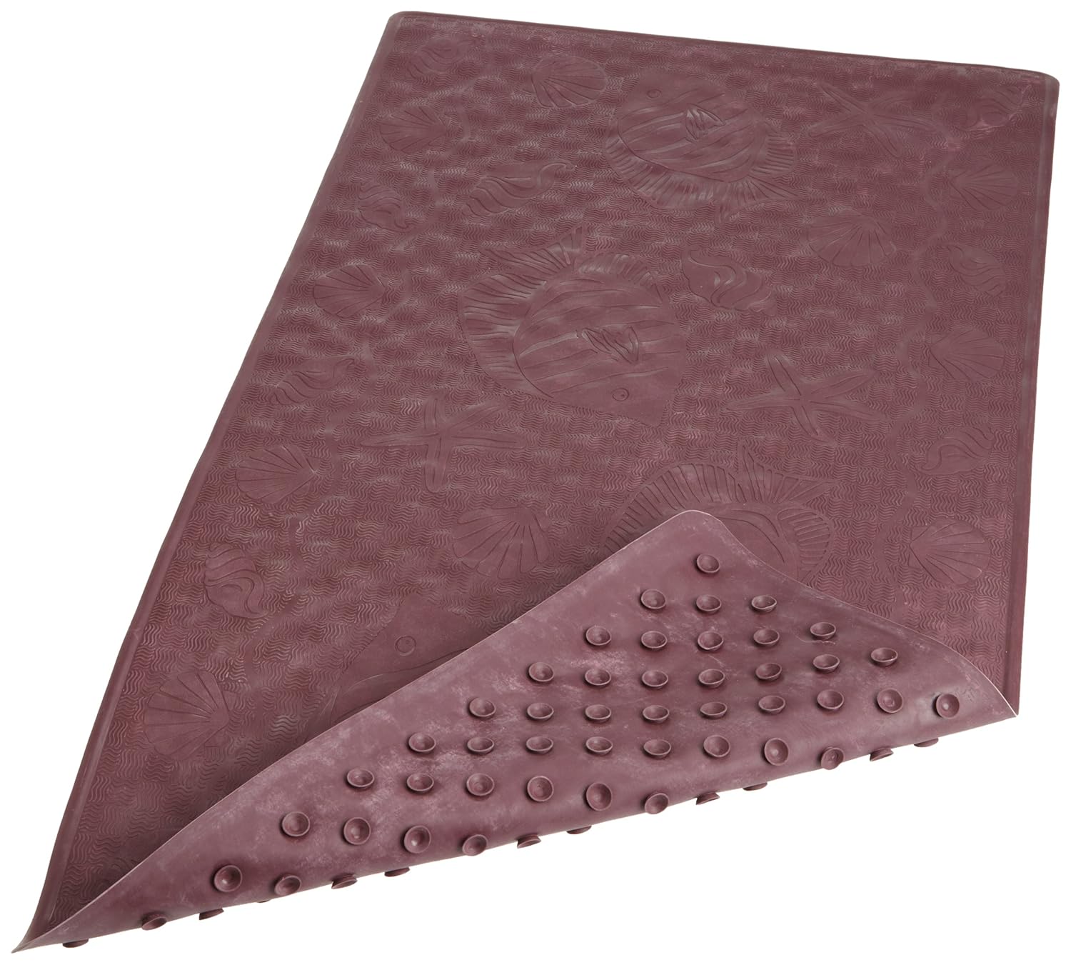 Carnation Home Fashions Rubber Bath Tub Mat, Burgundy Amazon.co.uk