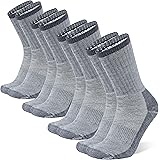 Wool Socks, RTZAT Merino Wool Hiking Outdoor Cushioned Thermal Thick Moisture Wicking Athletic Crew Socks