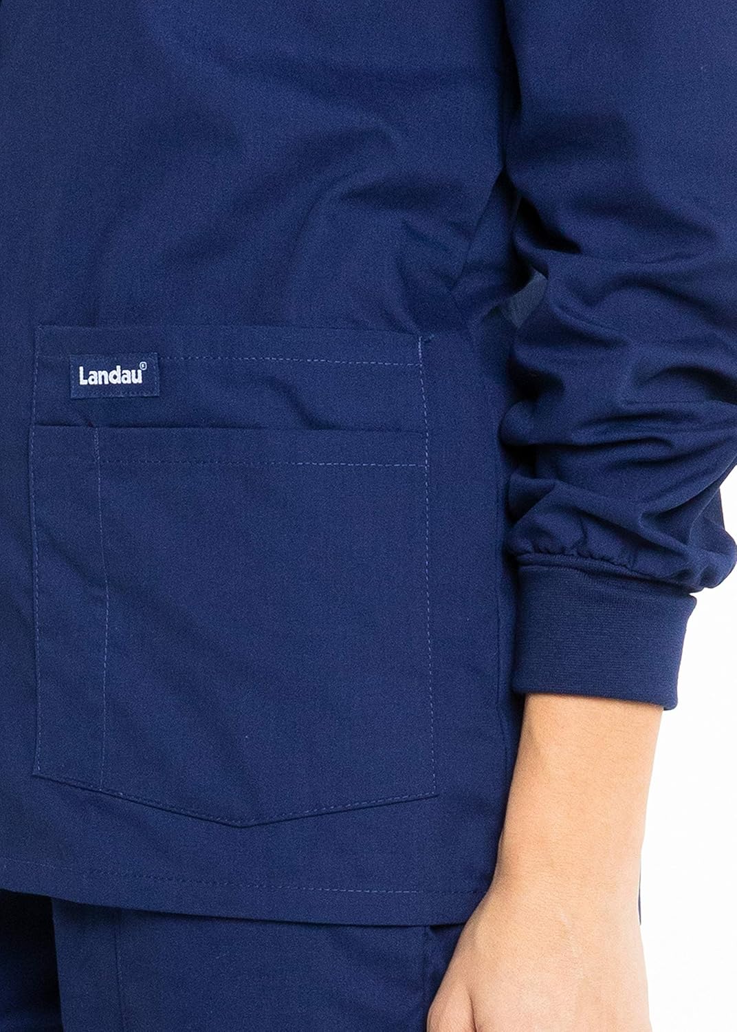 Landau Women's 4-Pocket, Classic Relaxed Fit Crew Neck Medical Scrub Top 7525: Clothing
