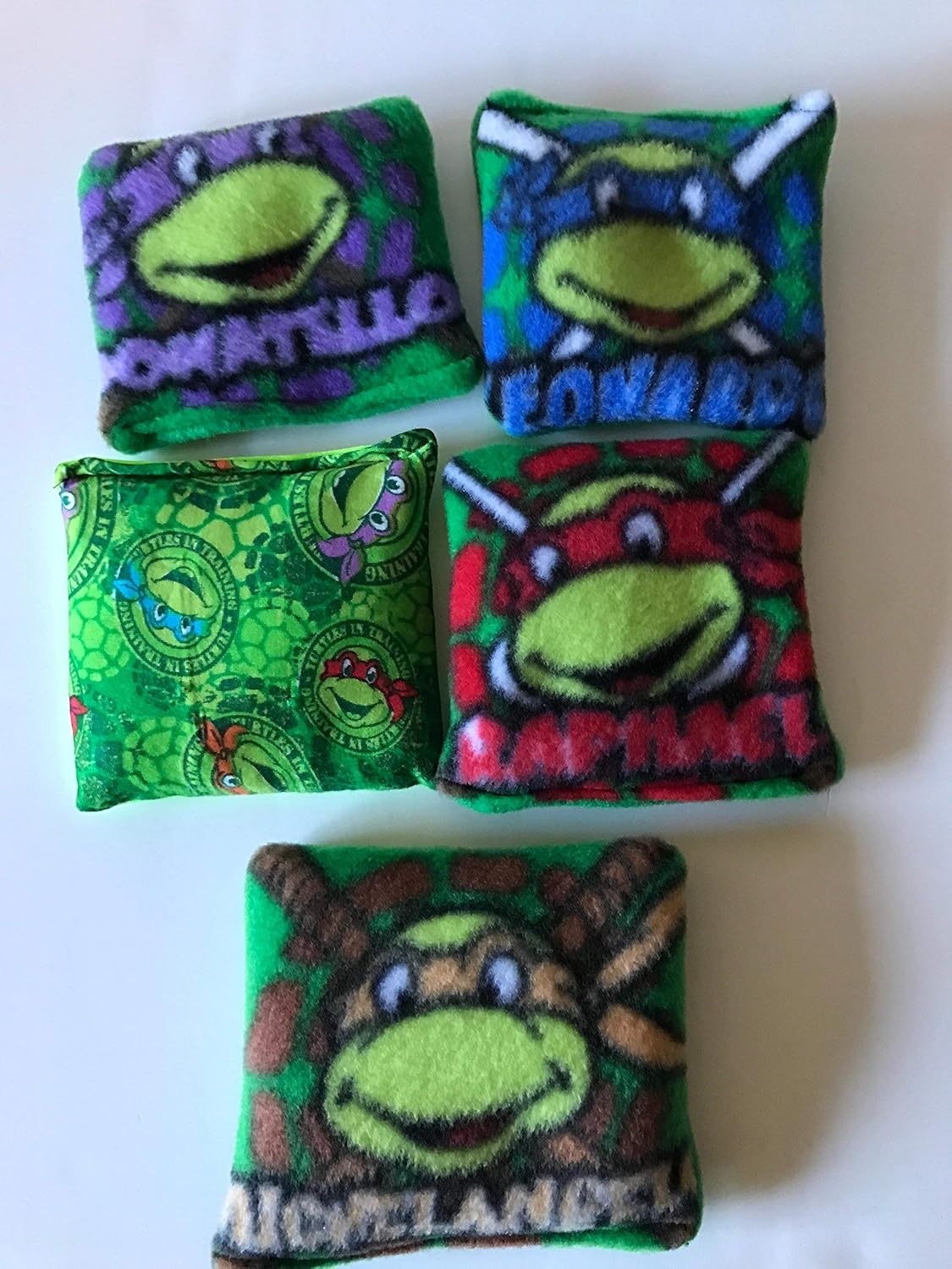 Fidget Sensory bags, ninja turtles, set of 5, weighted sensory toy