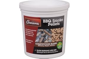 Camerons Smoking Wood Pellets (Competition Blend, 1 Pint)- Kiln Dried BBQ Pellets - 100% All Natural Barbecue Wood for Smoker Grill & Pellet Grill- Infuse Smokey Flavor in Food - Grilling Gift for Dad