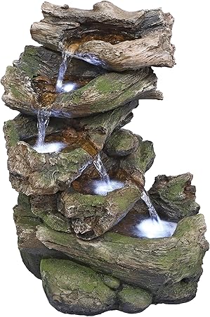 Amazon Com Water Fountain With Led Light Mesquite Falls Garden