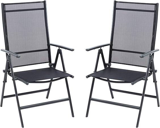 Amazon De Ribelli Set Alu Klappstuhl Campingstuhl Hochlehner Gartenstuhl Klappsessel Aluminium Garten Outdoor 7 Fach Verstellbar Mengen Farbe Anthrazit 2er Set