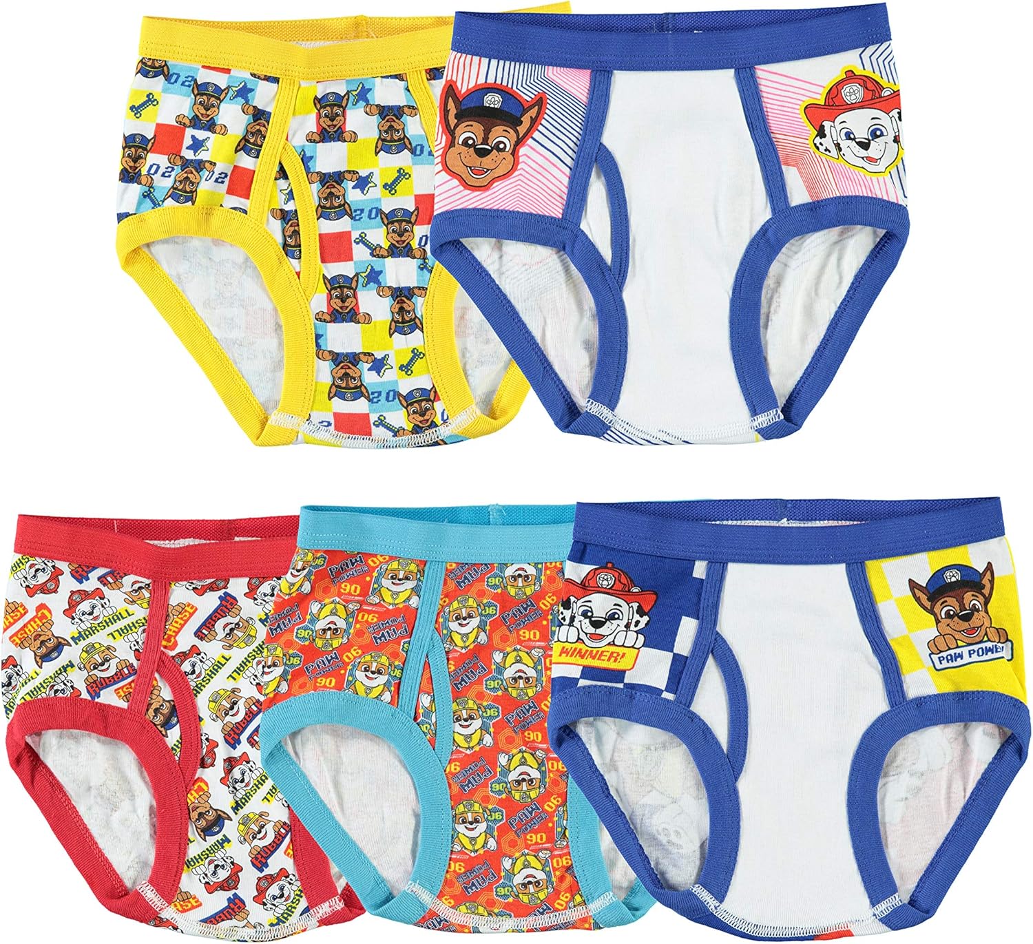 Handcraft Little Boys' Paw Patrol Brief, Pack of Five: Clothing