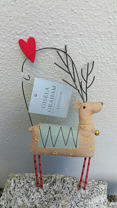 Rentier von Gisela Graham (blau) Weihnachtsschmuck