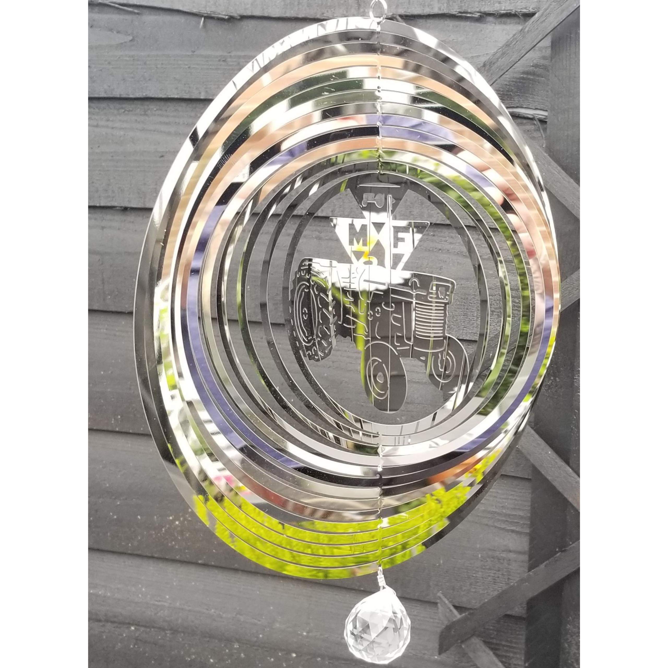 SK Style Stainless Steel Garden Wind Spinner - Vintage Massey Ferguson Tractor