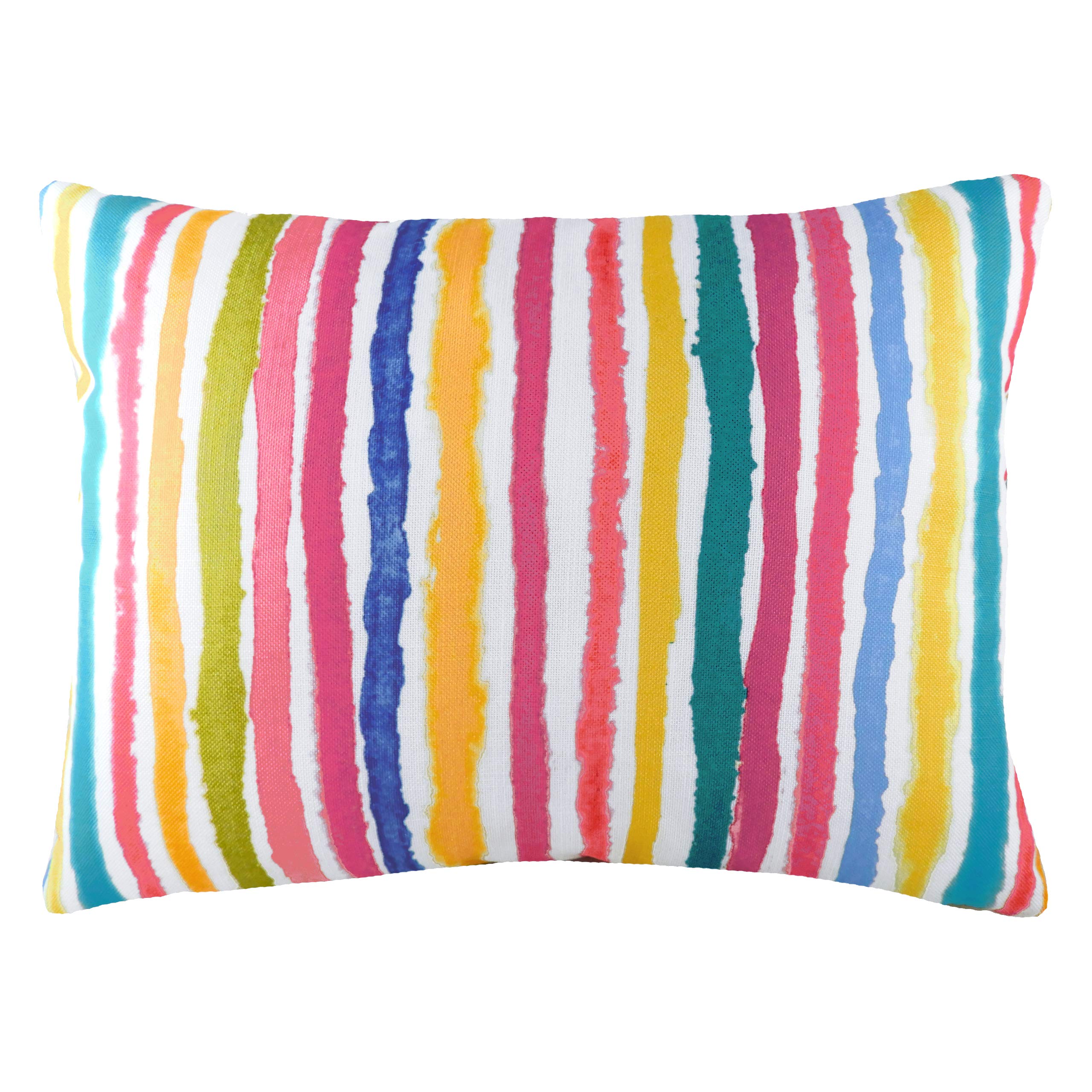 Evans Lichfield Aquarelle Stripe Polyester Filled Cushion, Multi, 43 x 33cm