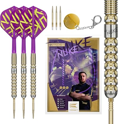 Target Darts Luke Littler Gen 1 Prodigy 23G Steel Tip Darts Swiss Points