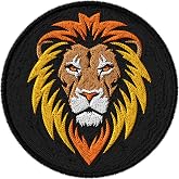 Lion Iron on Patch Embroidered | Decorates Jackets, Backpacks, Jeans, Hats &amp; Vests &ndash; A Gift For Animal Lovers, Teens &amp; Kids