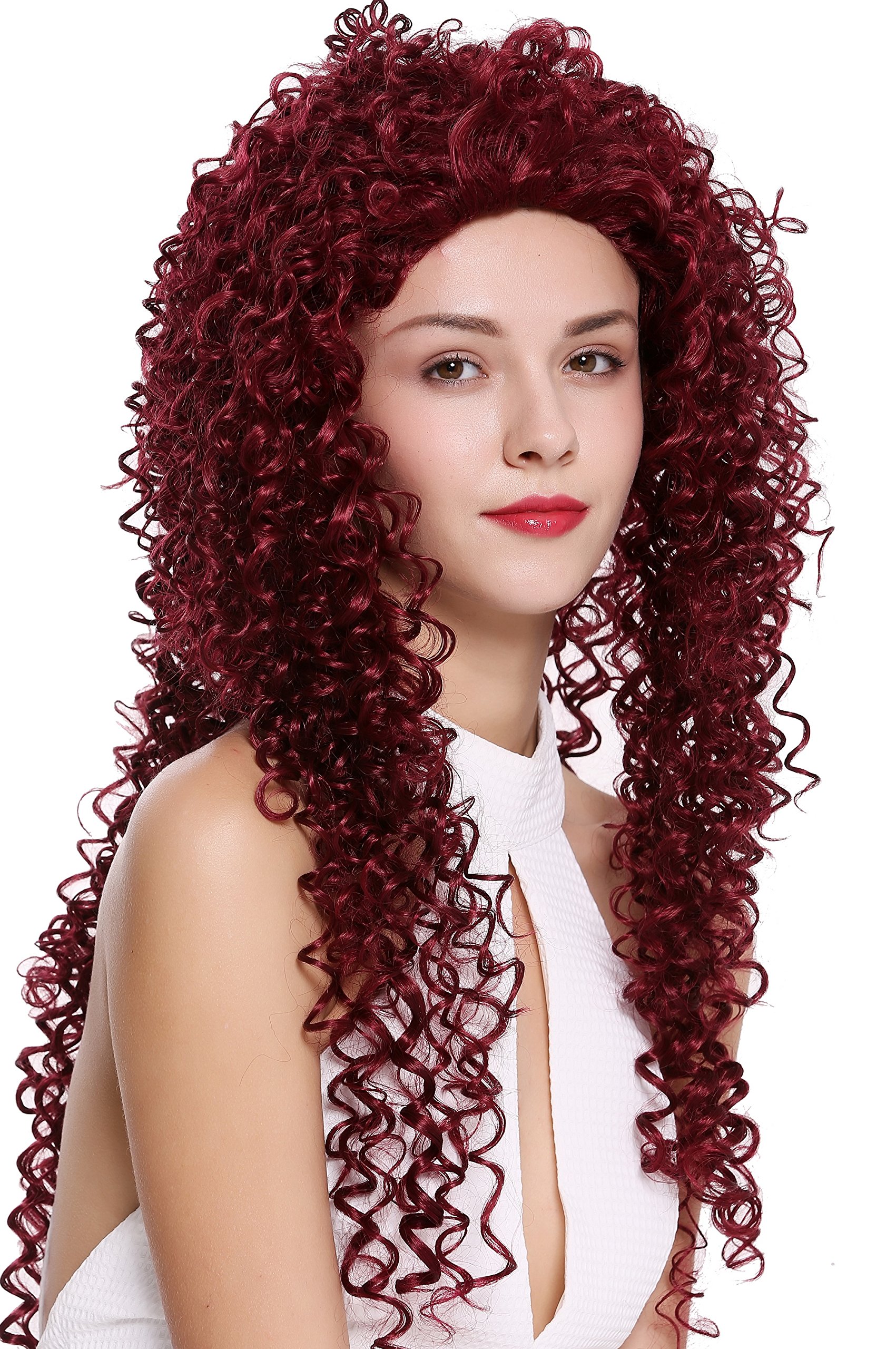 WIG ME UP - DW2315-39 Lady Quality Wig Long Dense Burgundy Red Curls curly Afro Carribbean Style