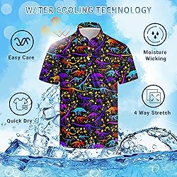 Xdceu Men's Dinosaur Golf Polo Shirt Dinosaur Golf
