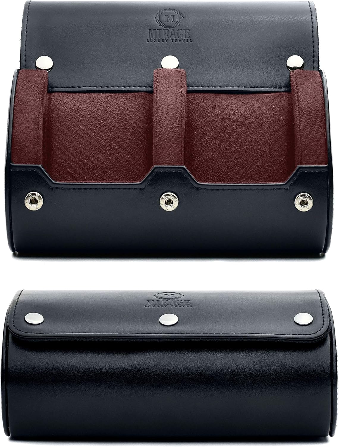 2 Watch Case for Men Watch Roll Travel Case Watch