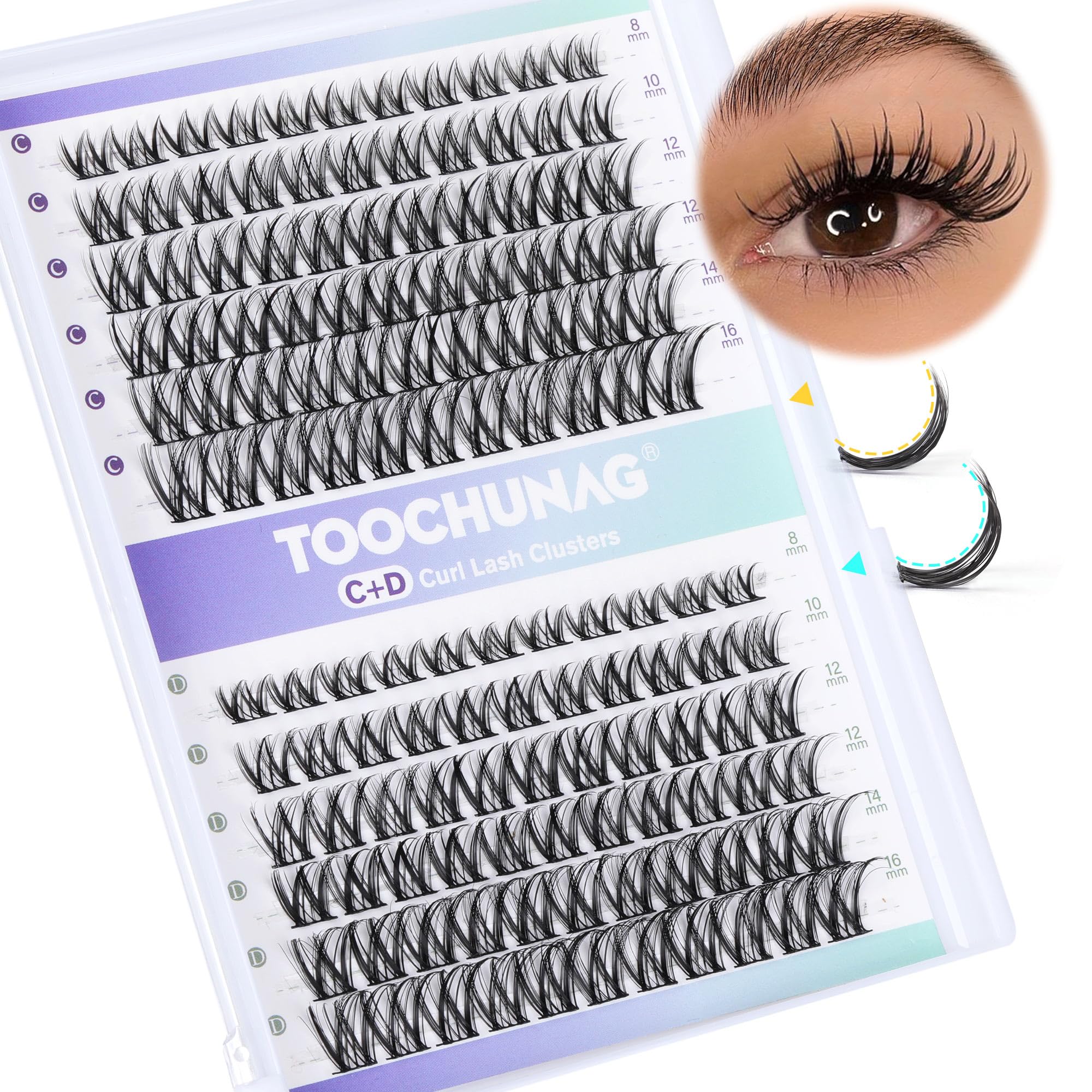 Lash Clusters CC+D Mix Curl Wispy Cluster Eyelash