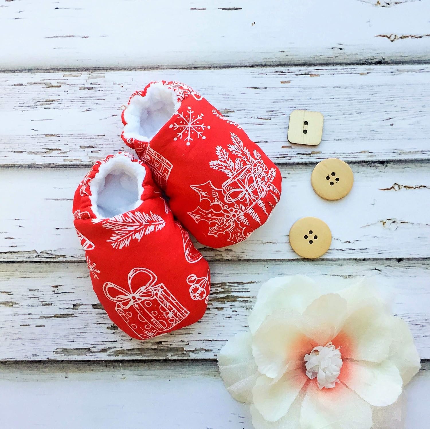 baby christmas slippers