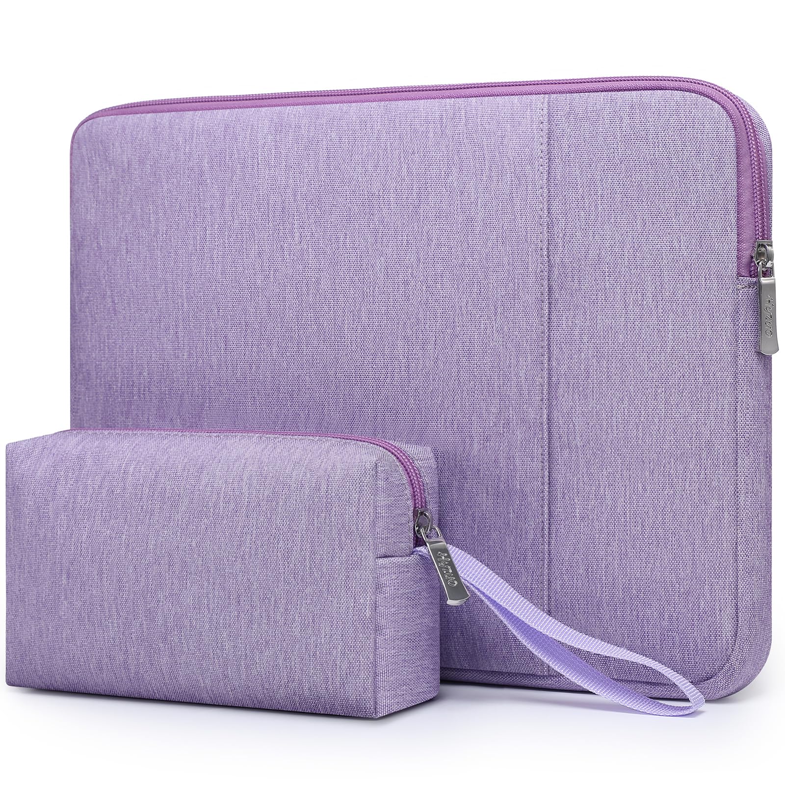 HYZUO 13 Inch Laptop Sleeve Bag Set for MacBook Air 13 M5/M4/M3/M2/M1 A3449 2026-2018, 13" MacBook Neo 2026 A3404, MacBook Pro 13 M2/M1 2026-2016, iPad Pro/Air 13, XPS 13, Surface Pro, Lilac Purple