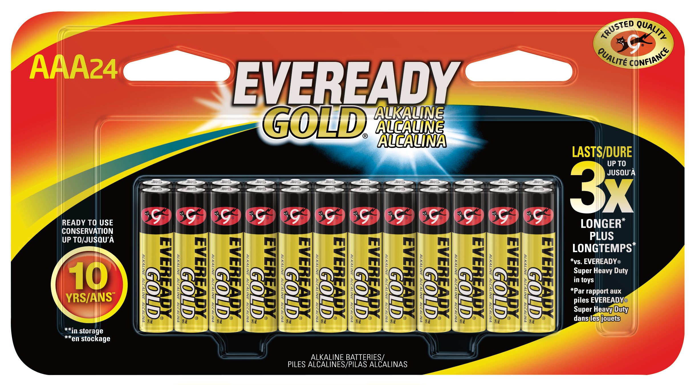 Energizer Eveready Gold AAA Batteries 24 Count AAA24 eBay