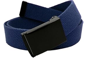 Build A Belt Boy's 1.25" Wide Black Flip Top Buckle with Canvas Web Belt