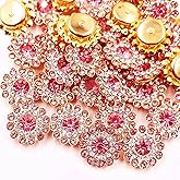 14mm 150pcs Crystals Rose Red Glass Gems Sew on Rhinestones, Metal Base Claw Flatback Rhinestones for Crafting, Sunflower Shape Gemstones for Sewing Hats Jewels Crafts Clothes Shoes Belt Accessories