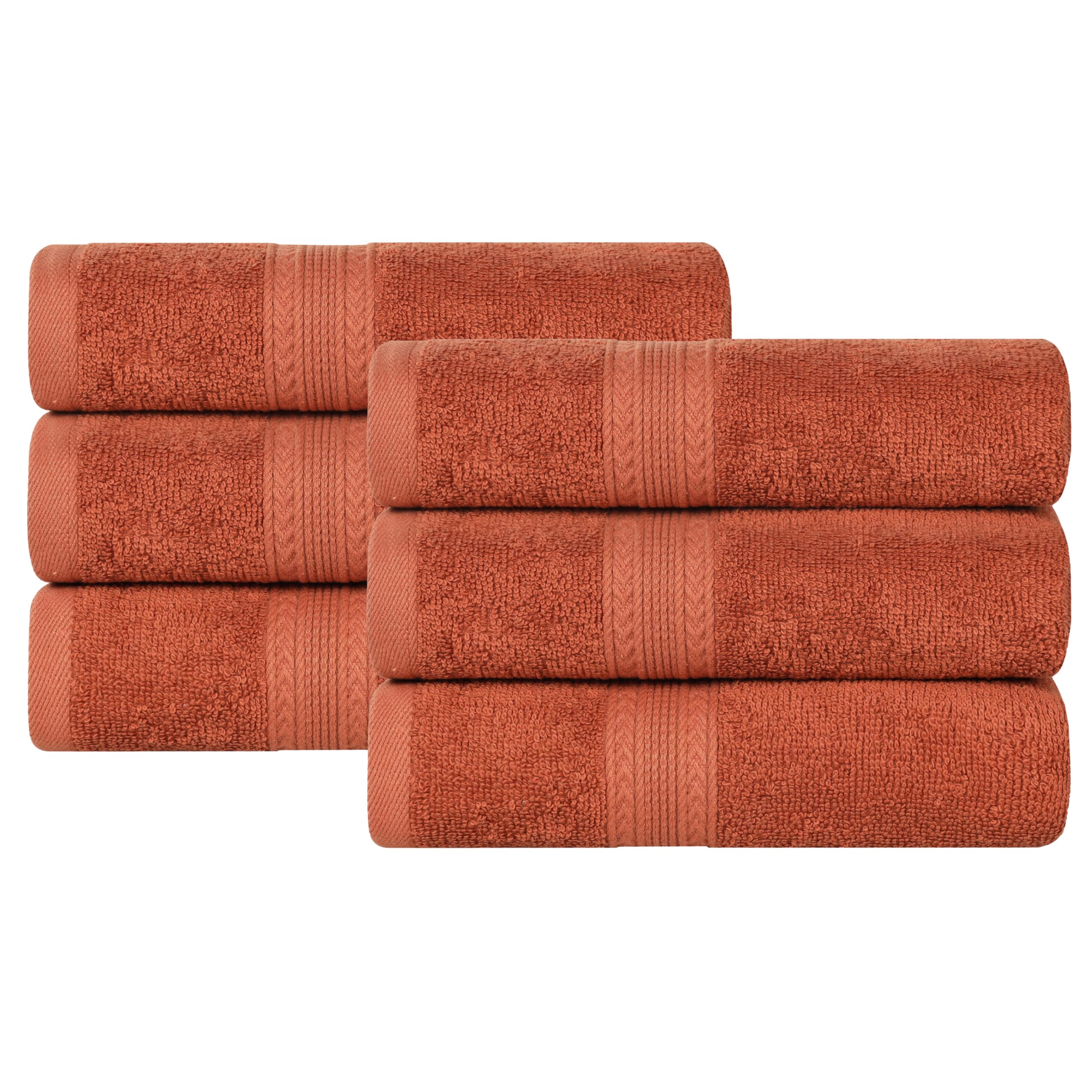 Superior Eco-Friendly Hand Towel Set, Cotton, Copper, 40.6 x 76.2 cm, 6-Piece