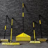 Charles Bentley Bulldozer Dustpan and Brush Set 44x28.5cm Black Yellow view 5