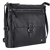 LEDERBUCK Shirley Large Soft Real Leather Womens Crossbody Handbags and Purses-Triple Zip Sling Crossover Shoulder Bag | Large, Soft, Real Leather, Purses, Triple Zip, Sling