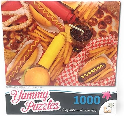 Amazon Com Yummy Puzzles Fast Food Feast 1000 Piece Puzzle