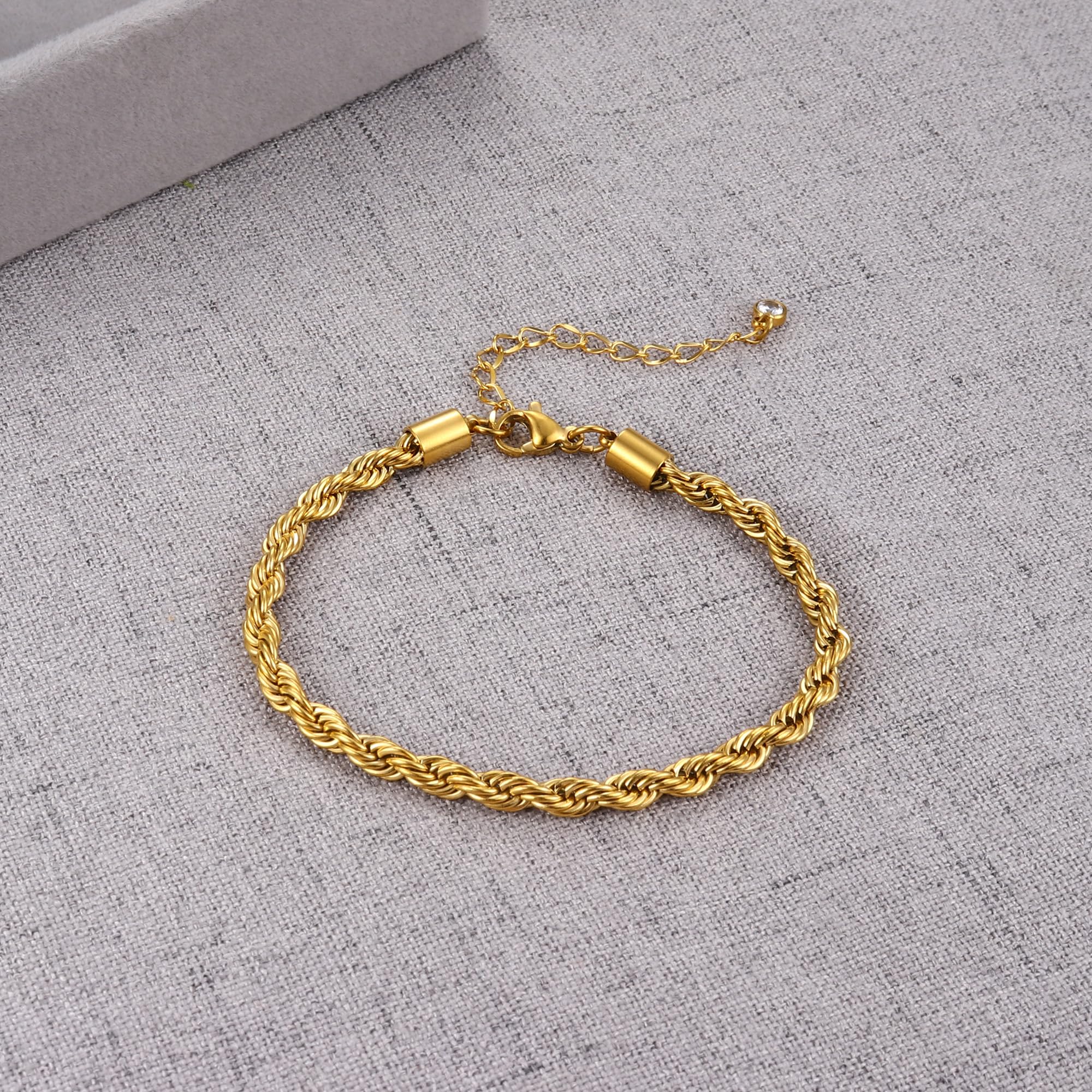 Photo 1 of 18K Gold Plated Bracelet for Women Adjustable Bracelet Stainless Steel Bracelet
