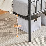 Yaheetech 3ft Single Metal Bed Frame with Headboard Footboard Black view 6