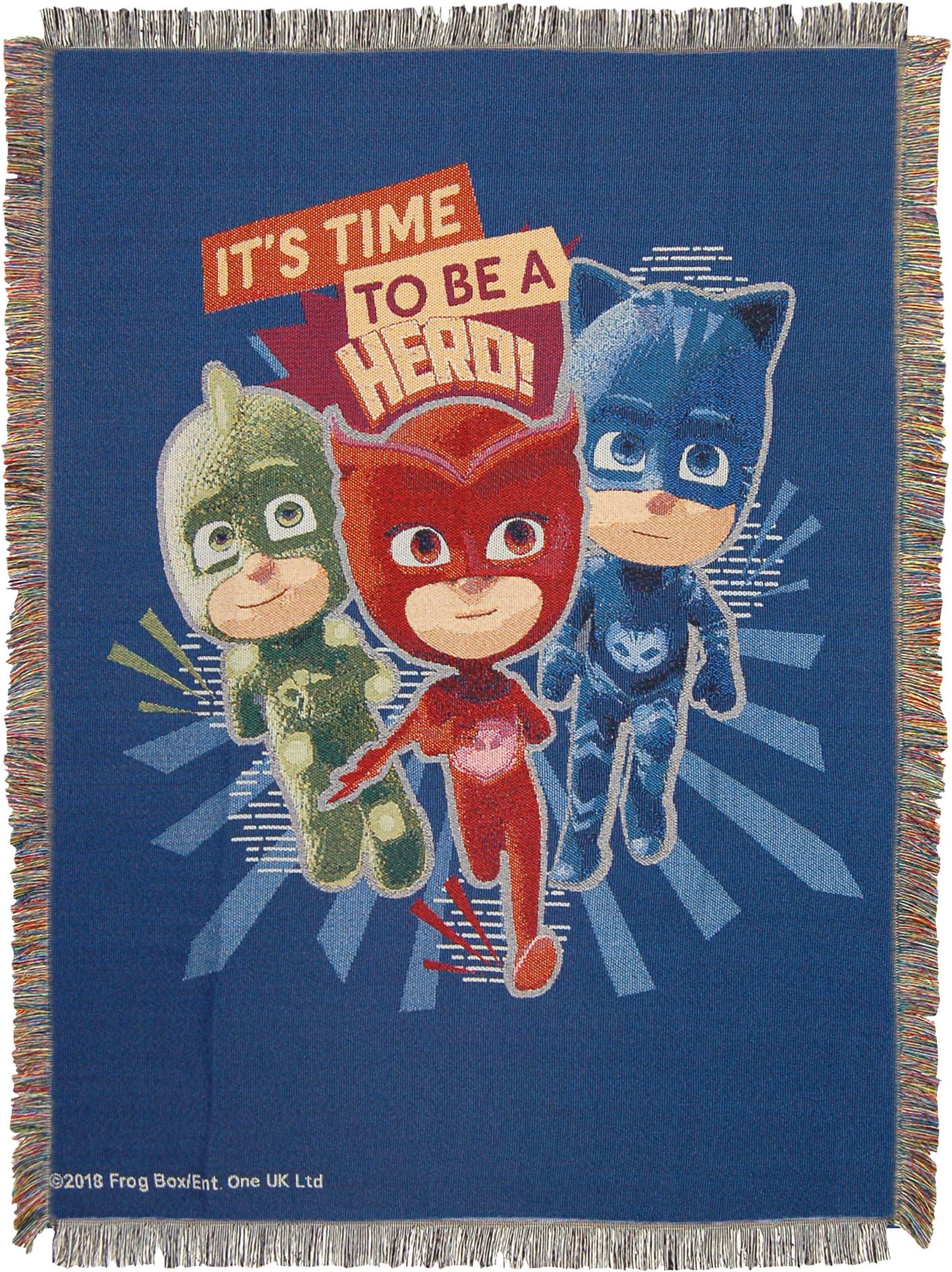 Northwest Pj Masks Woven Tapestry Throw Blanket, 48" x 60", Be a Hero