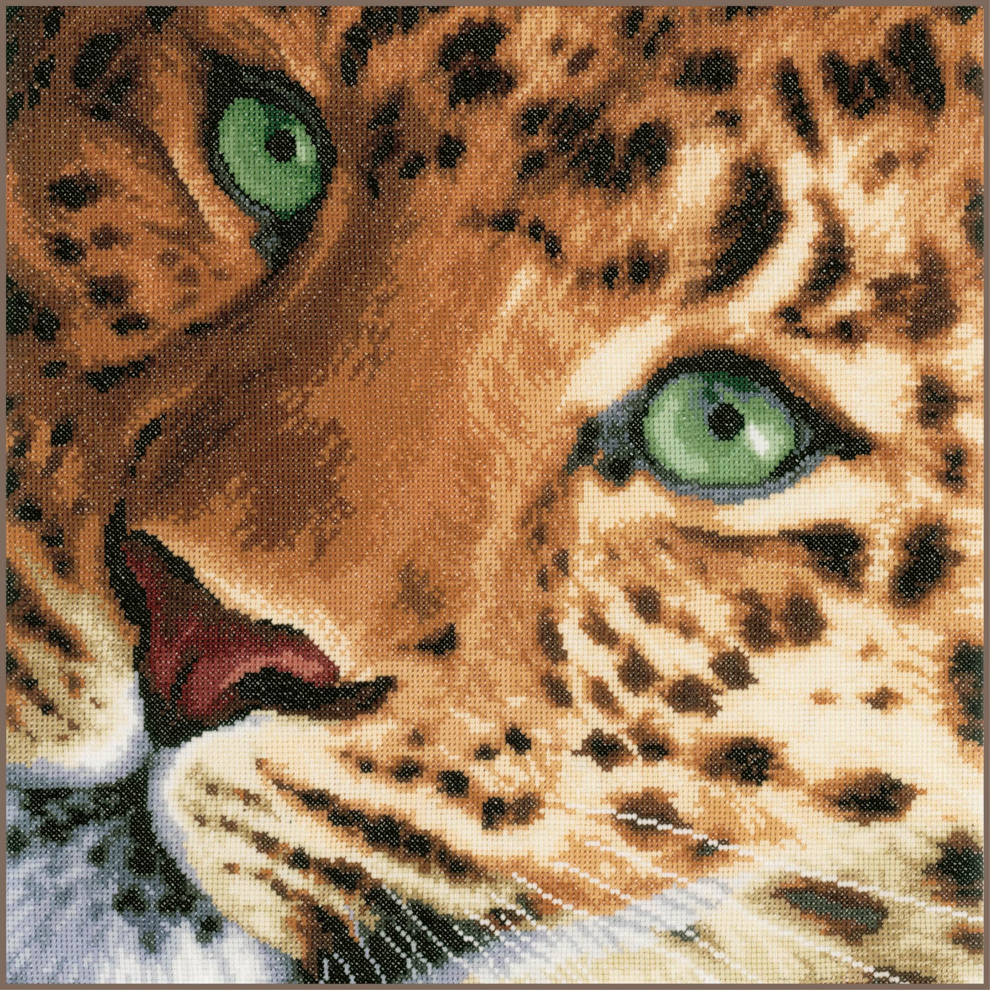 Lanarte Counted Cross Stitch KIT Leopard (AIDA) — image 1