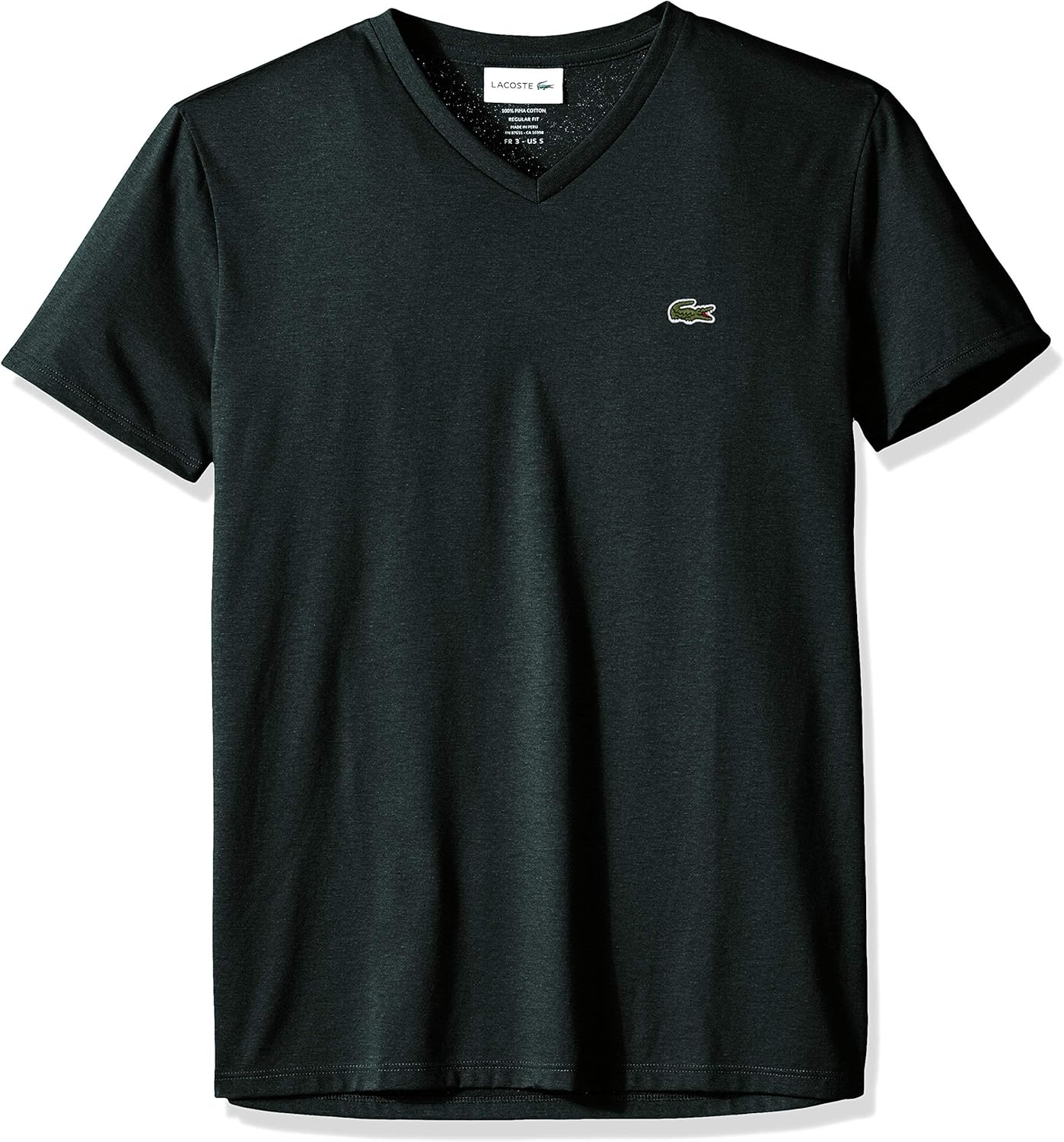 Lacoste Mens Short Sleeve V-Neck Pima Cotton Jersey T-Shirt | 
