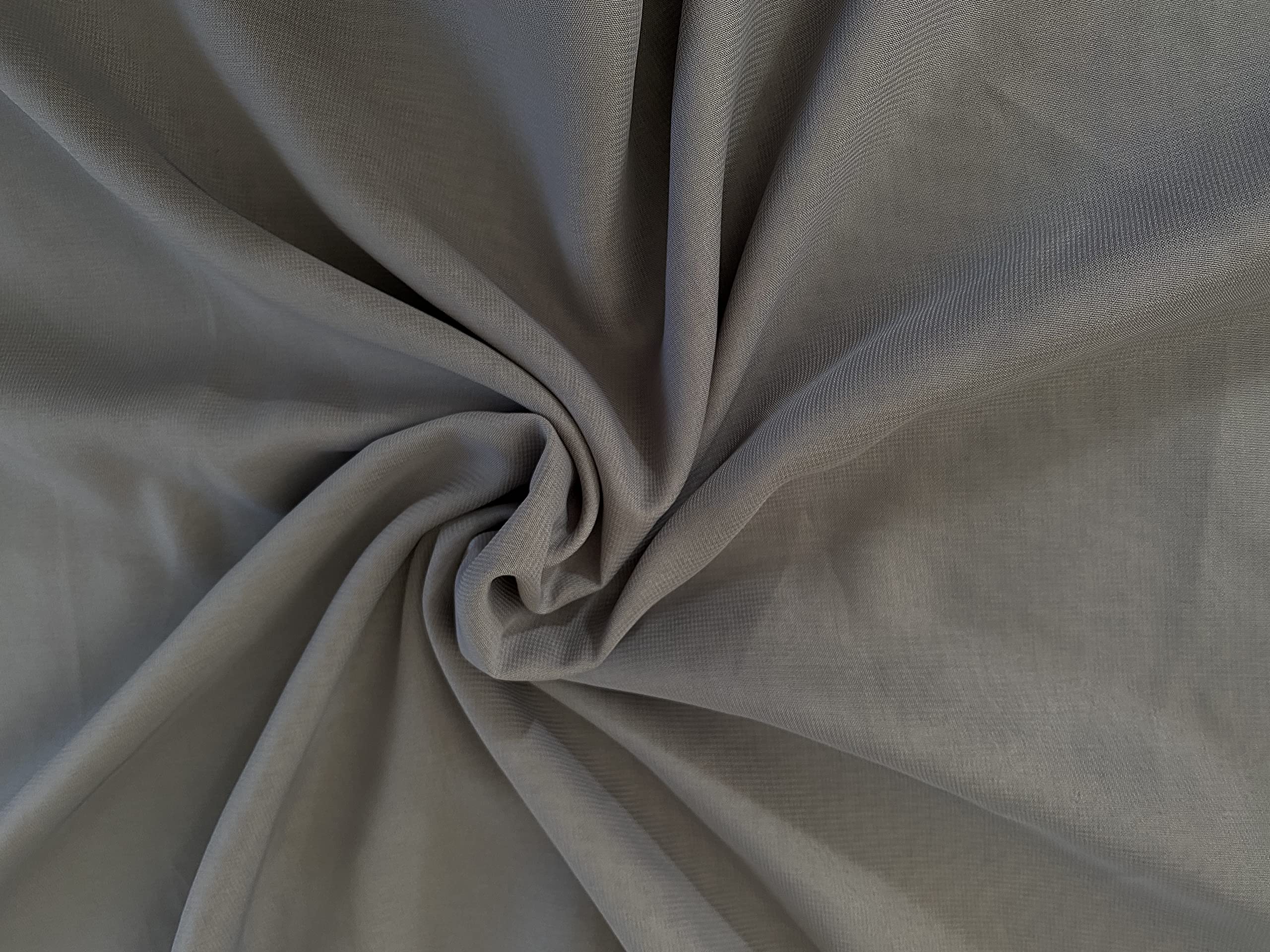 Fancy Textiles 100% Polyester Chiffon Fabric 60'' Wide (2 Meter, Grey) โ image 1