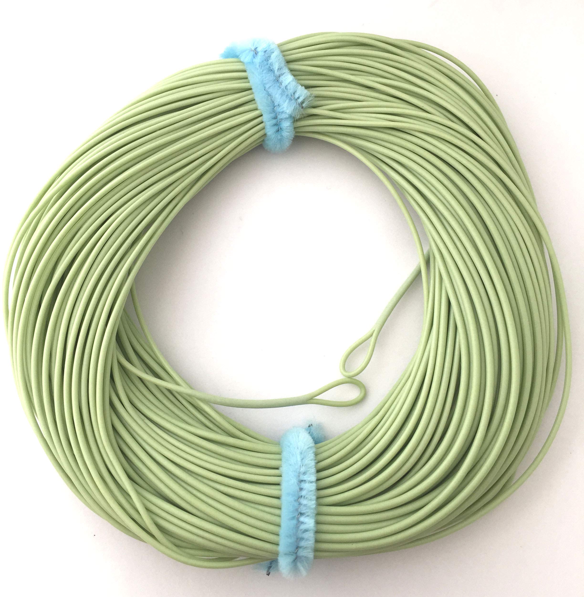 Fly Fishing Line Stealth Green with 2 welded loops Floating WF7/8 100ft