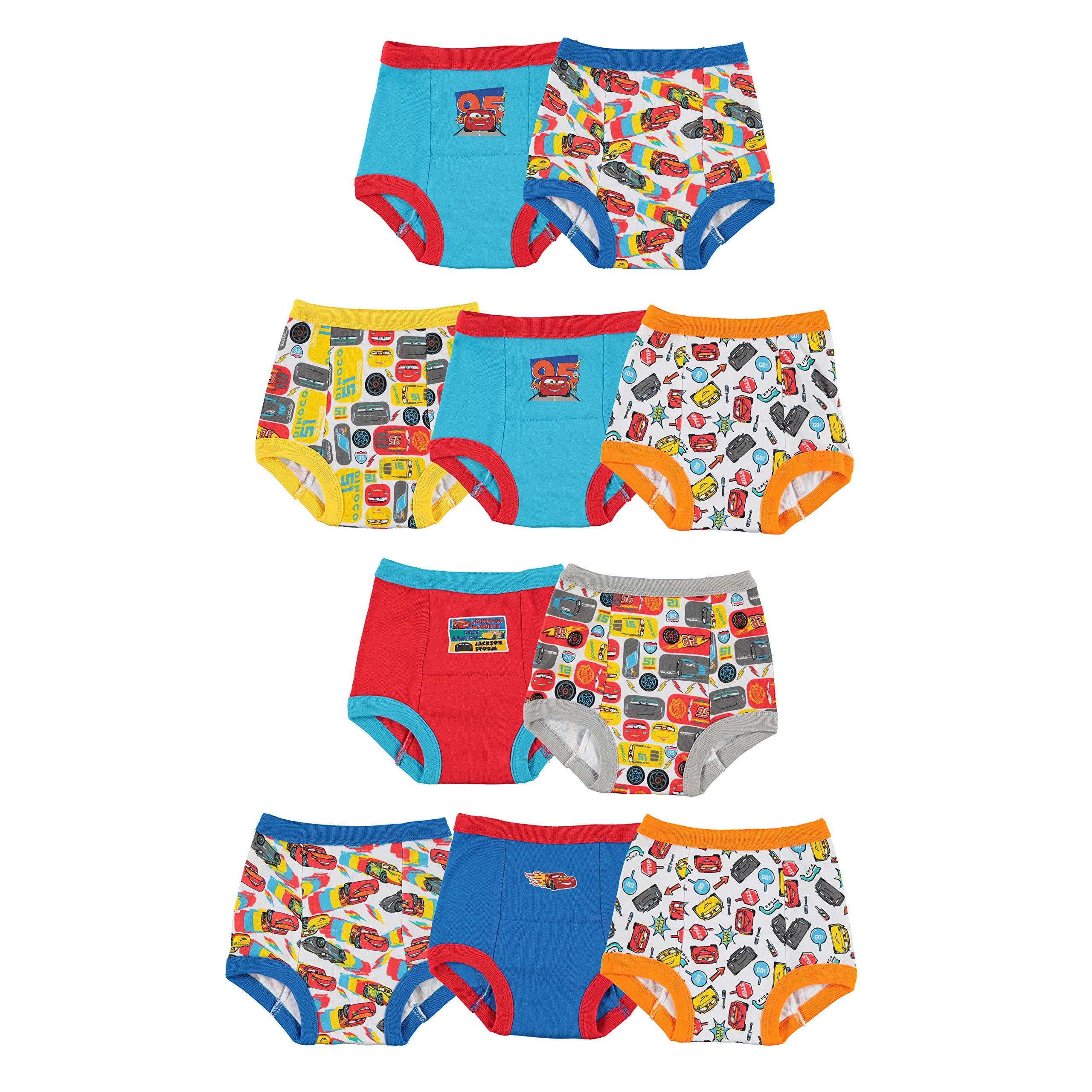 Photo 1 of Disney Boys' Pixar Cars Toddler Potty Starter Kit with Stickers & Tracking Chart 18M, 10-Pack Training Pant, Sizes 18 M, 2T, 3T, 4T