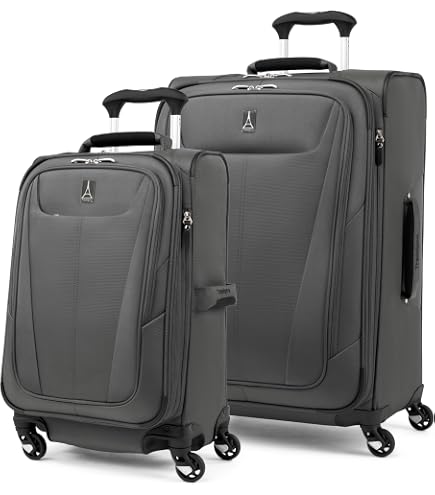 Amazon.com: Travelpro Maxlite 5 Softside Spinner Set, Grey, 2