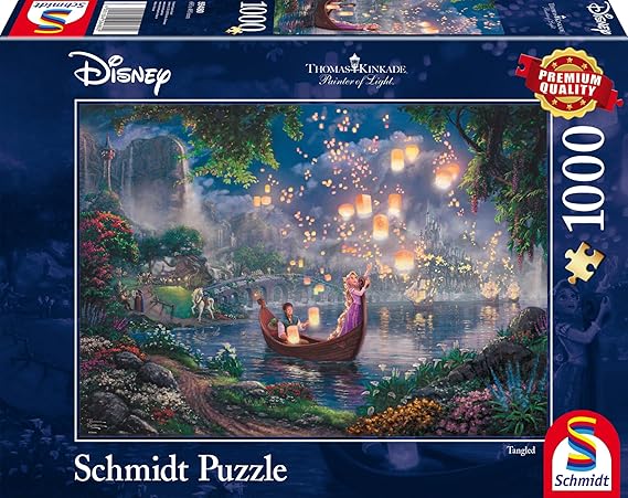 Schmidt Spiele Puzzle 59480 - Thomas Kinkade, Disney Rapunzel, 1.000 Teile Puzzle