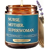 Nurse Gift for Women - Lavender Vanilla Soy Wax Candle for Nurses - RN Registered Nurse Practitioner Gifts for Christmas, Nursing School Graduation, Birthday, Bulk Hospital Staff Appreciation Present